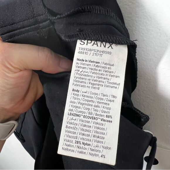 SPANX NWT Women’s Size Large Tall Black Easy Fit Ponte Barrel Leg Pant $158 - Picture 12 of 16